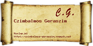 Czimbalmos Geraszim névjegykártya